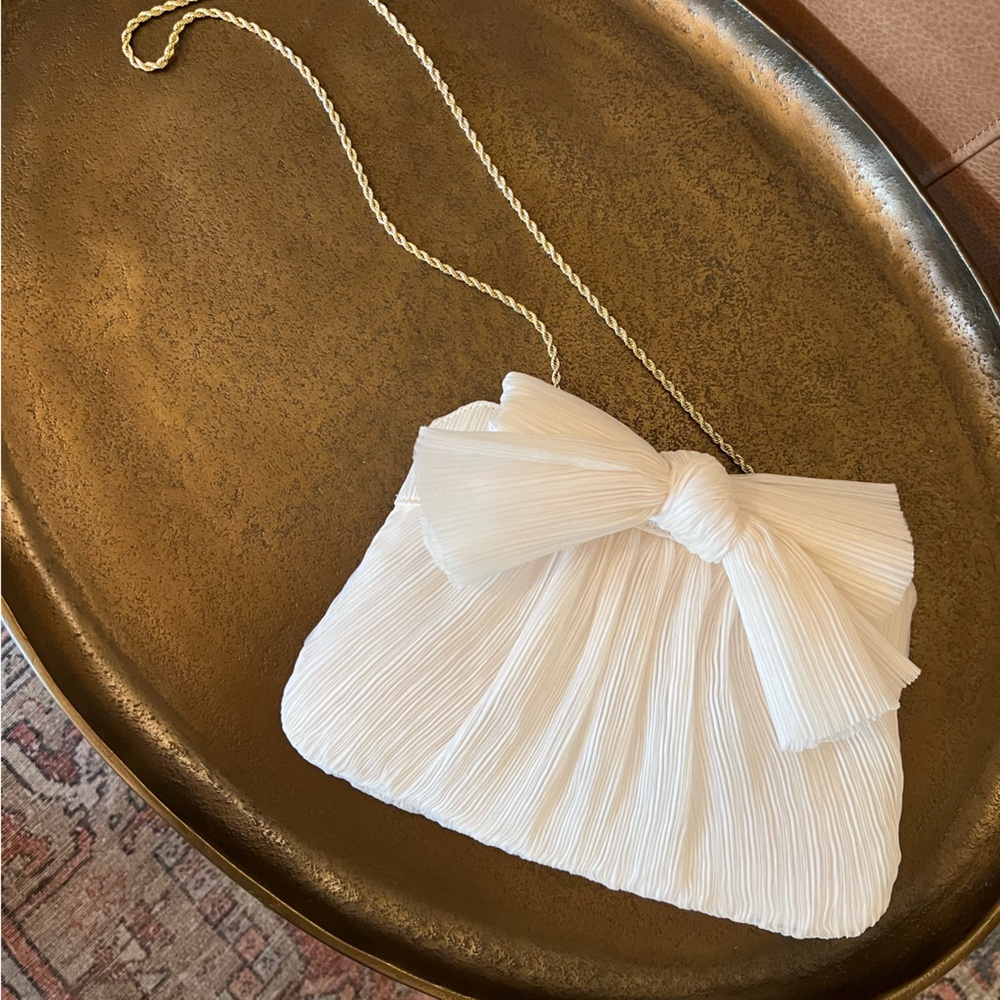 BRAND NEW Loeffler Randall
Rayne Small Pleated Bow Frame Clutch